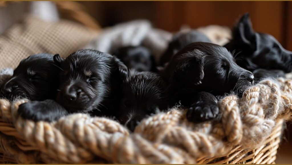 Early Exposure of Black German Shepherd Puppy
